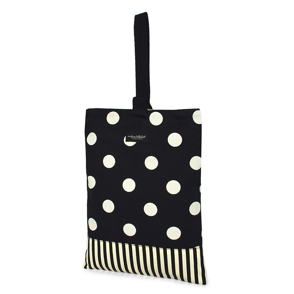 decor PolkaDot　シューズケース　リバーシブル　polka dot large x narrow stripe_1