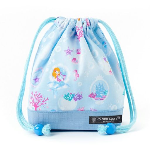 巾着　小　コップ袋(ネームタグ付き)　マーメイドと輝く光のフィルハーモニー×オックス・サックス_1