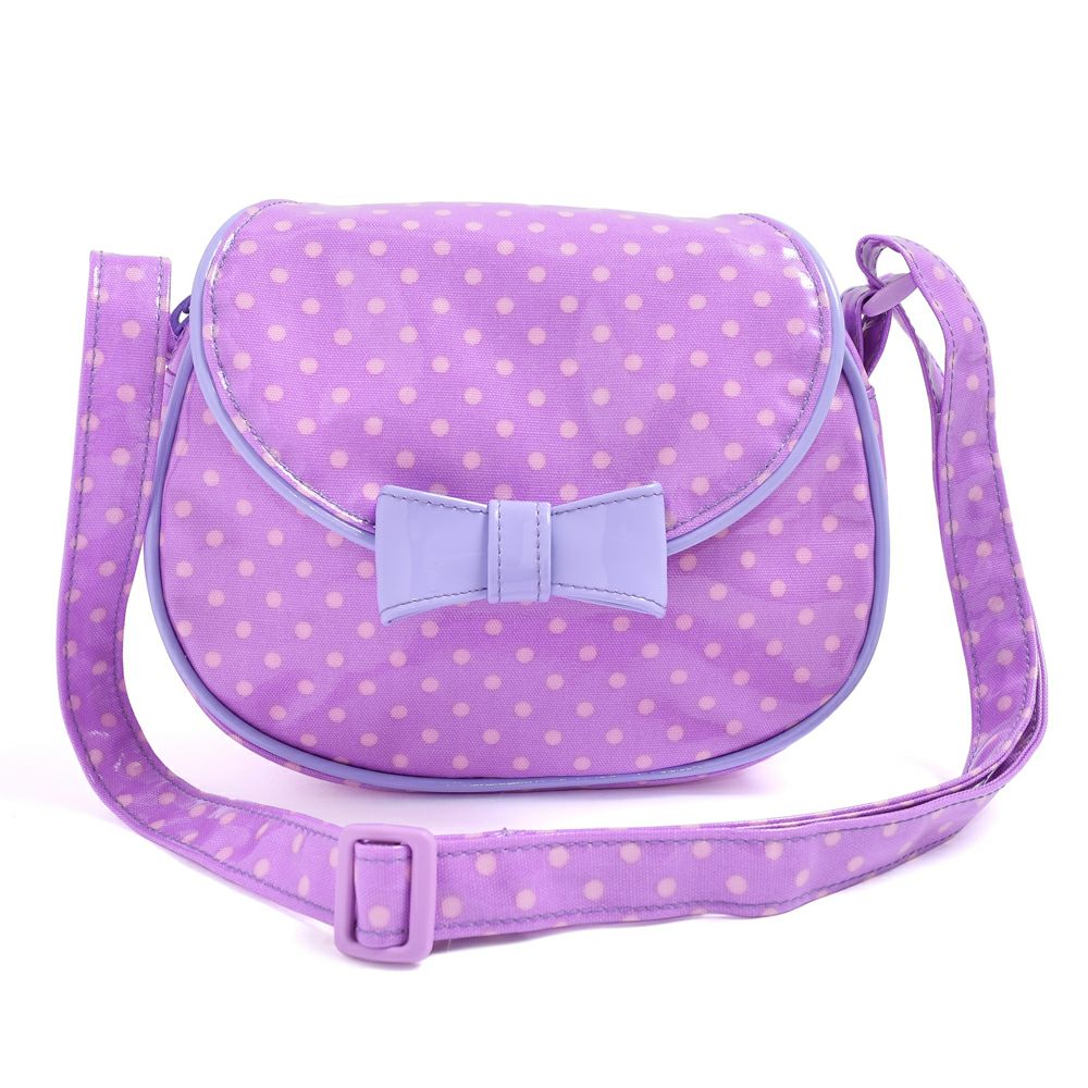 ポシェット　水玉(パープル地にピンクドット)_1