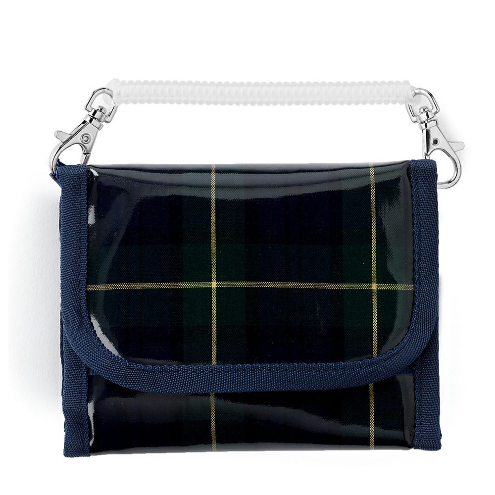 キッズウォレット 財布　タータンチェック・ダークグリーン_1