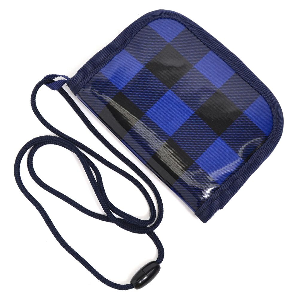 コインケース　バッファローチェック・ブルー_1