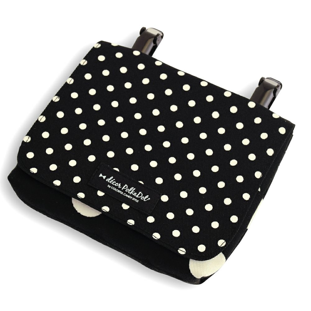 decor PolkaDot【ラージ】移動ポケット・付けポケットpolka dot large(twill・black)xpolka dot small(twill・black)_1