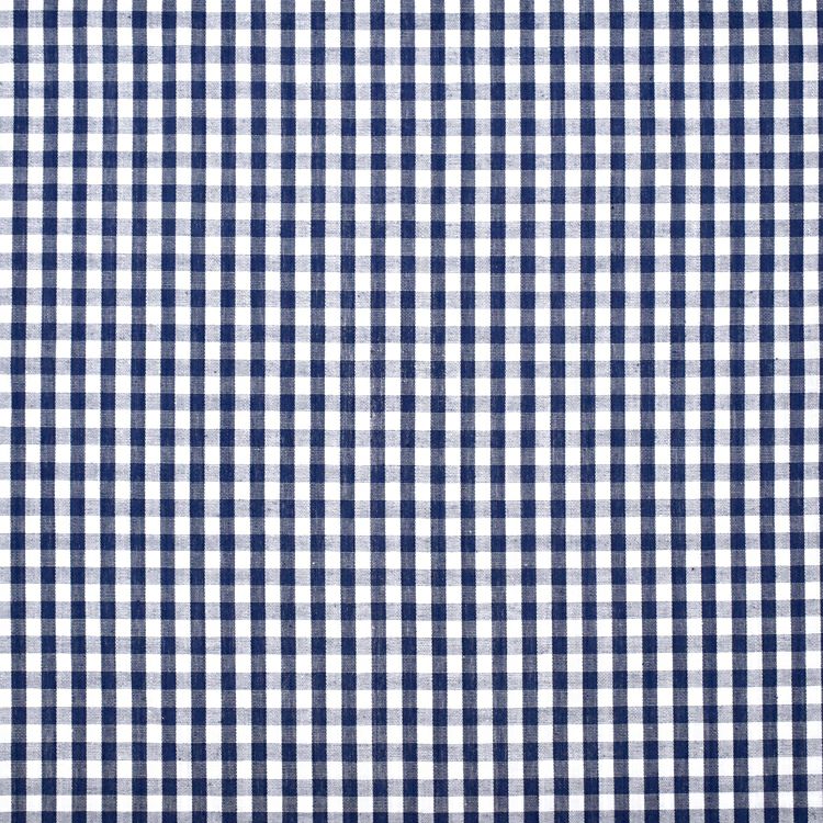 スモック(140-160cm) チェック大(綿100%)・紺