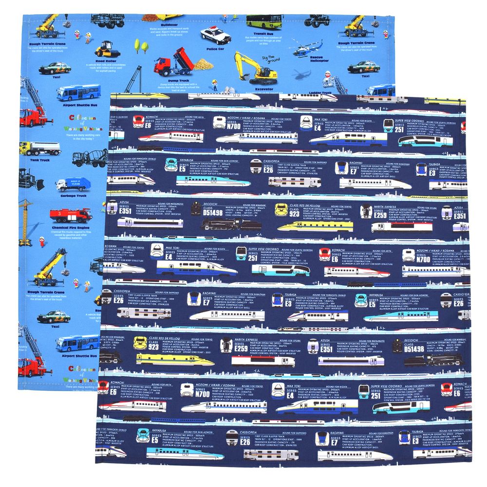 ランチクロス・給食ナフキン　スタンダード　(柄違い2枚セット)　パステルリボンとスイーツセット_1