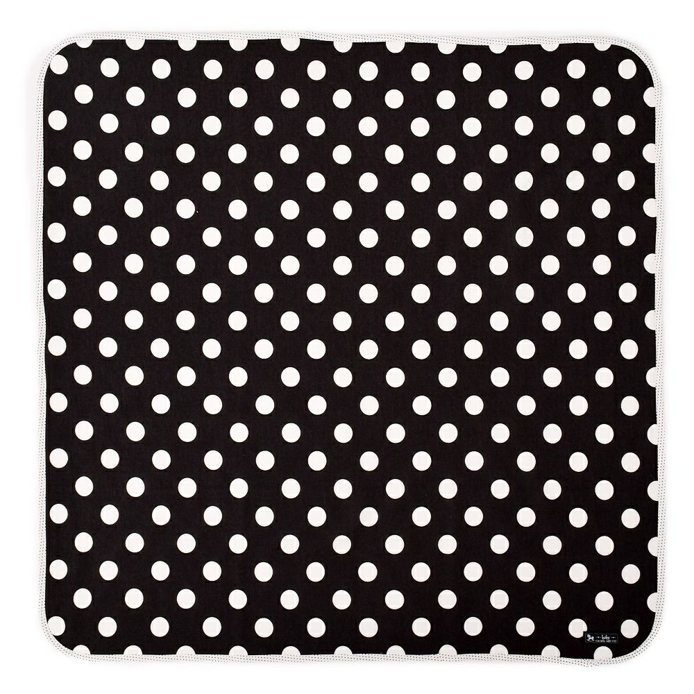 おくるみ・アフガン　polka dot large(black)_1