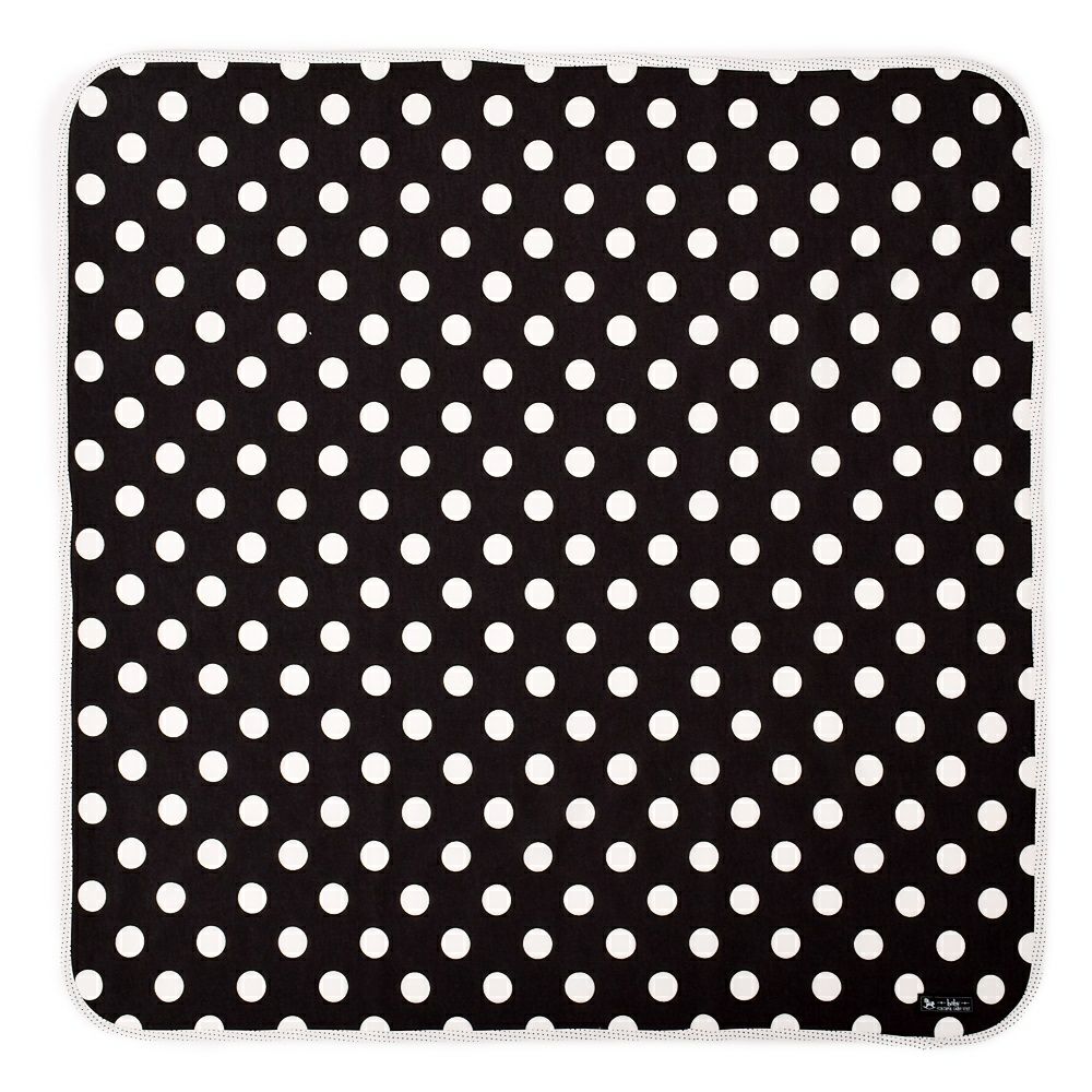 おくるみ・アフガン　polka dot large(black)_1