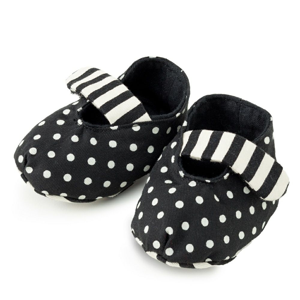 ベビーシューズ　polka dot small(twill・black)_1
