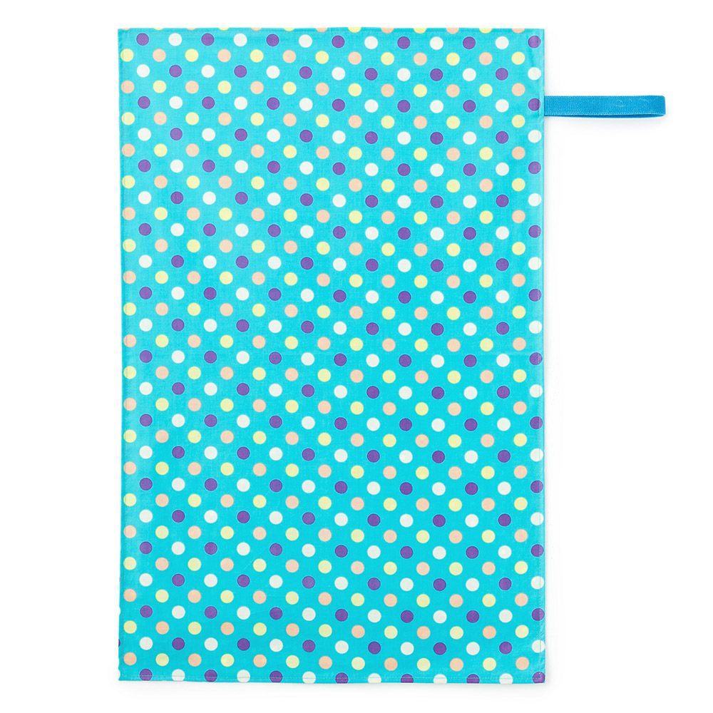 おむつ替えシート　カラフルキュートな大粒ドット(ライトブルー)_1