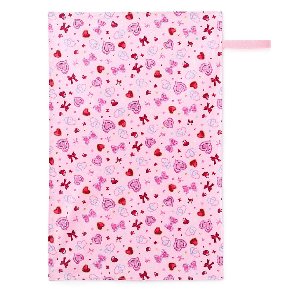 おむつ替えシート　ハートとリボンのきらきらビューティー(スケアー地・ピンク)_1
