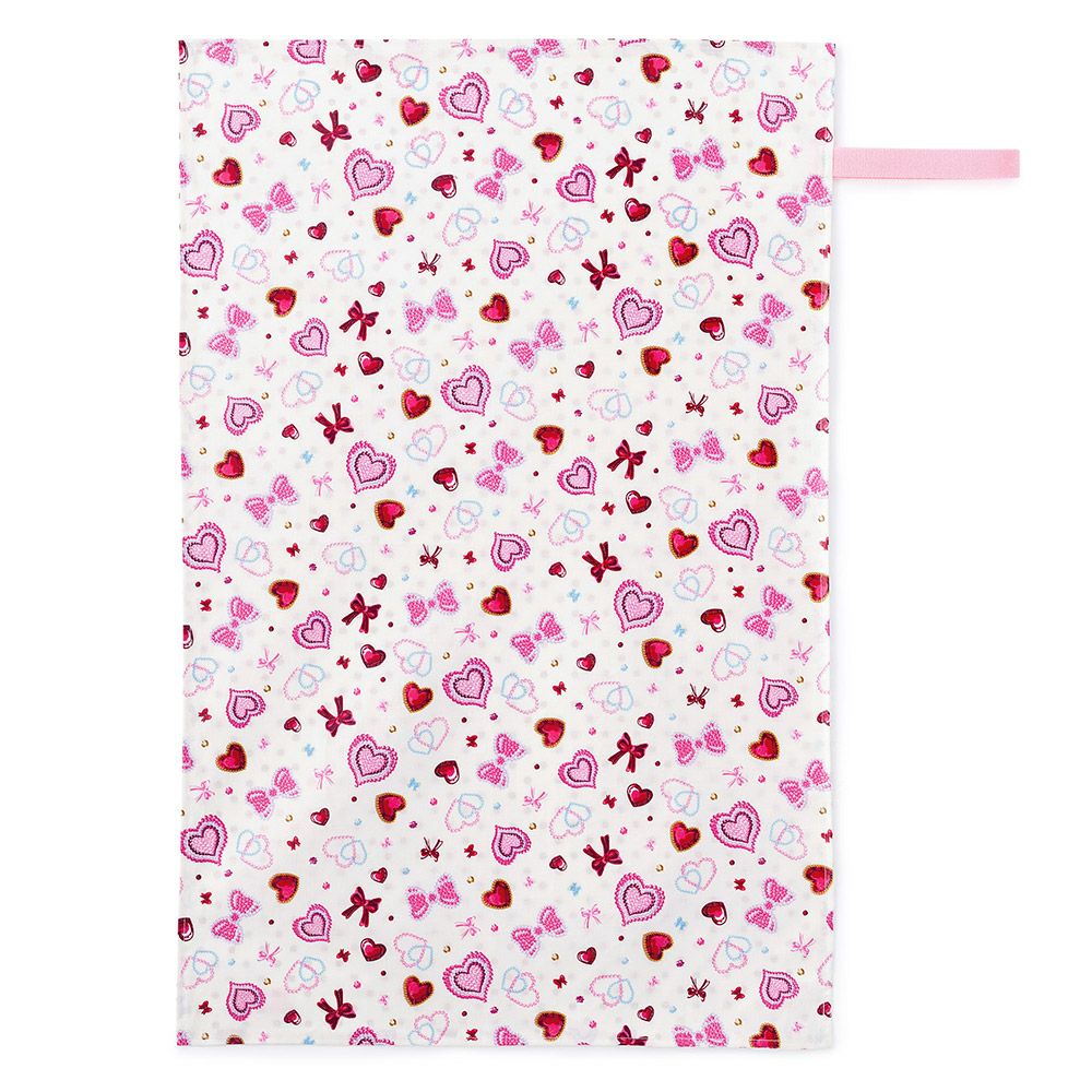 おむつ替えシート　ハートとリボンのきらきらビューティー(スケアー地・ホワイト)_1