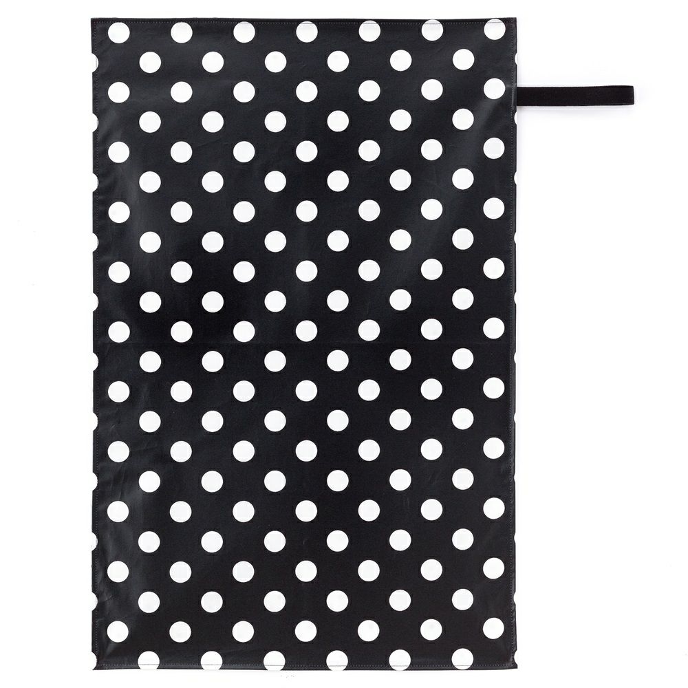 おむつ替えシート　polka dot large(broadcloth・black)_1