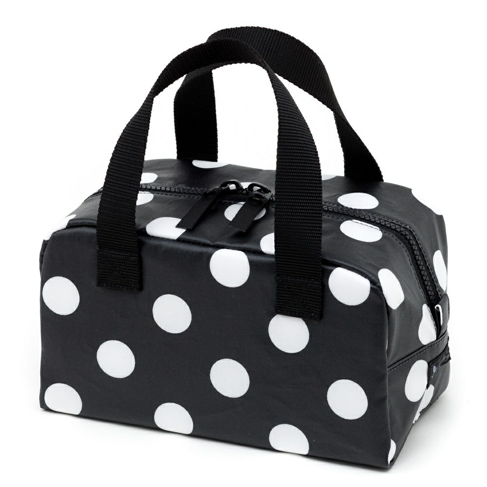 保温・保冷バッグ　polka dot large(broadcloth・black)_1