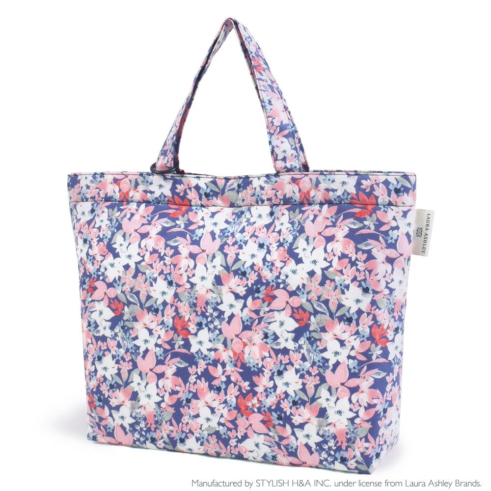 LAURA ASHLEY マチ付きキルティングレッスンバッグ(ループ付き) Floret