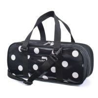 decor PolkaDot　画材・絵の具バッグ　polka dot large(twill・black)_1