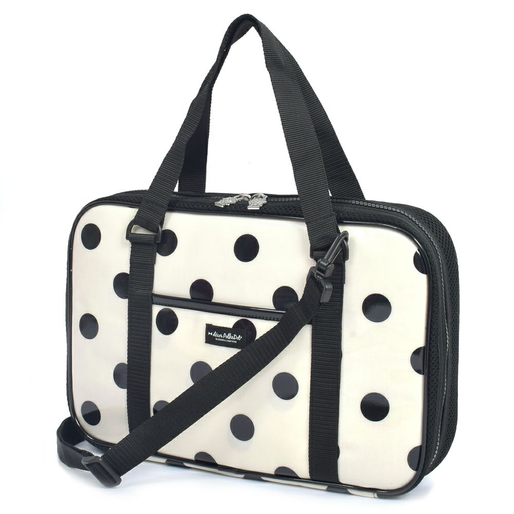 decor PolkaDot　書道・習字バッグ　polka dot large(twill・white)_1