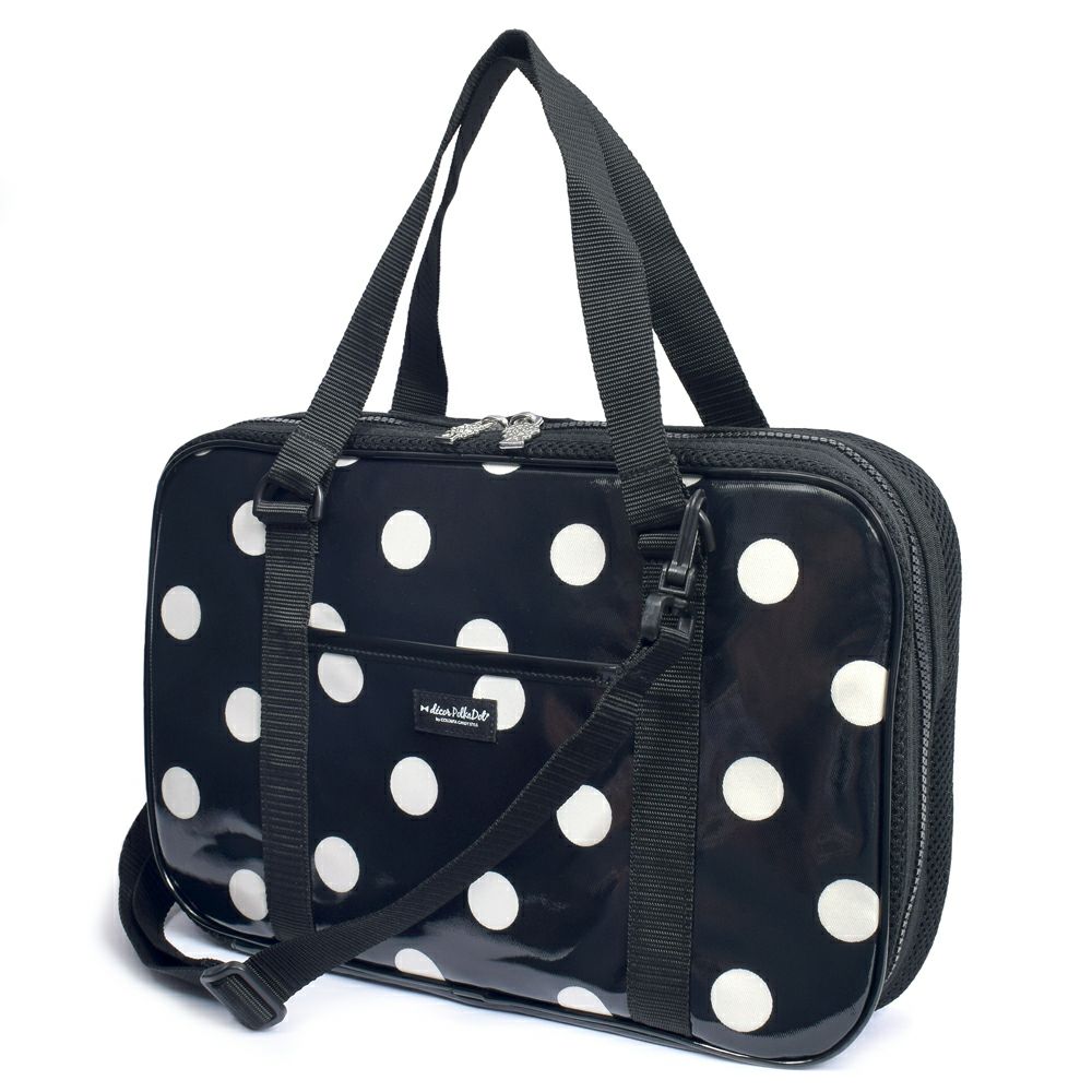 decor PolkaDot　書道・習字バッグ　polka dot large(twill・black)_1