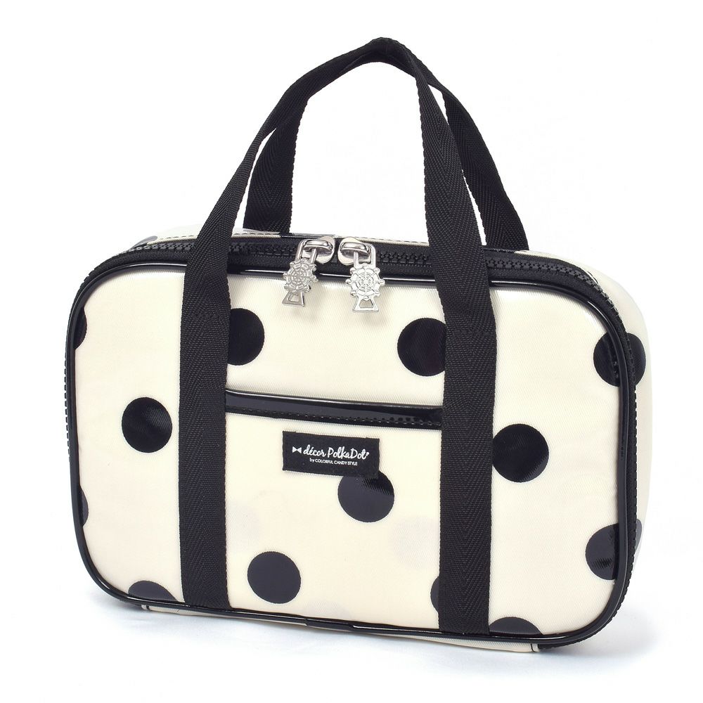 decor PolkaDot　裁縫・ソーイングバッグ　polka dot large(twill・white)_1