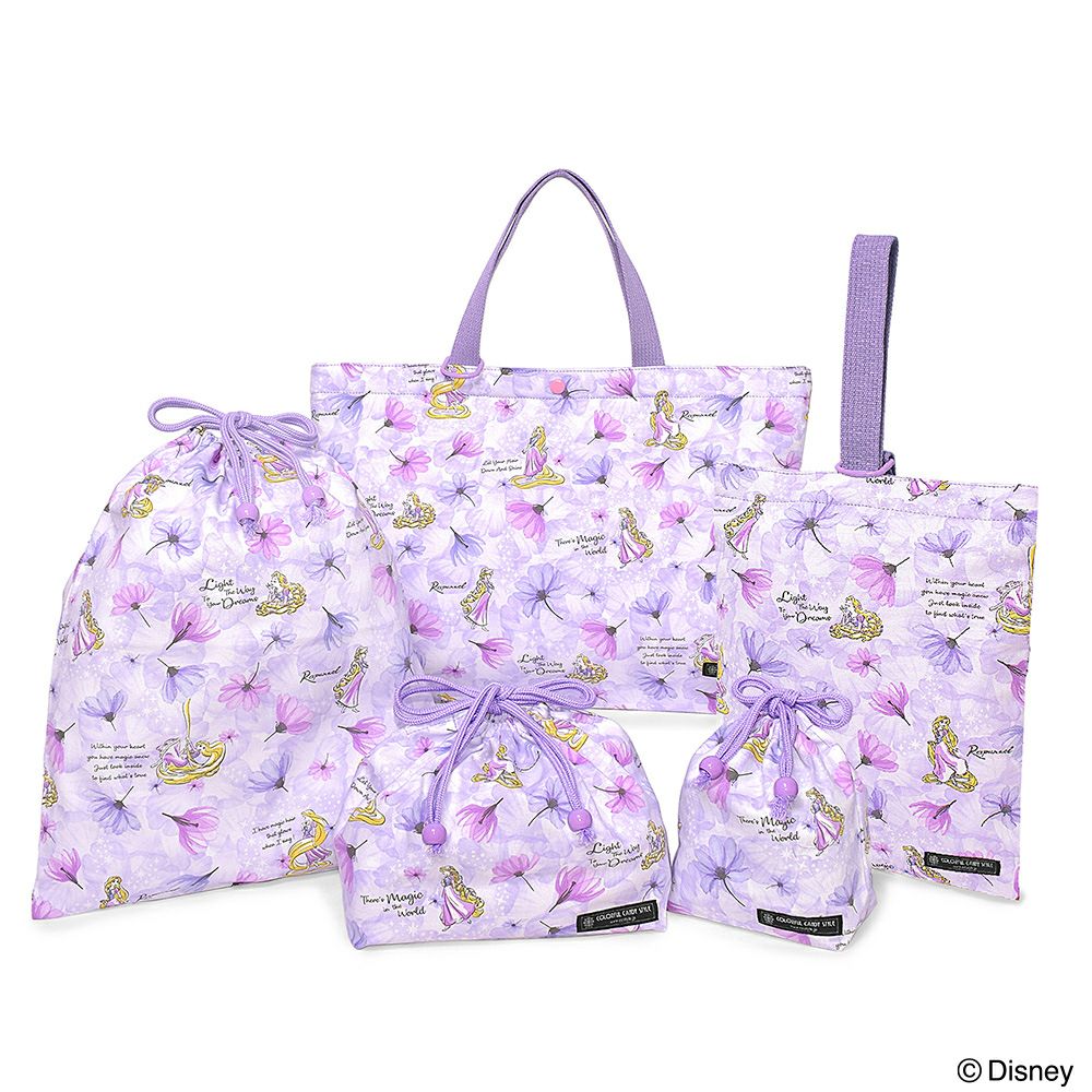 ディズニー 入園入学セット キルティング Rapunzel Fashionable Princess ラプンツェル レッスンバッグ 入園入学セット 通園バッグ 公式ストア Colorful Candy Style