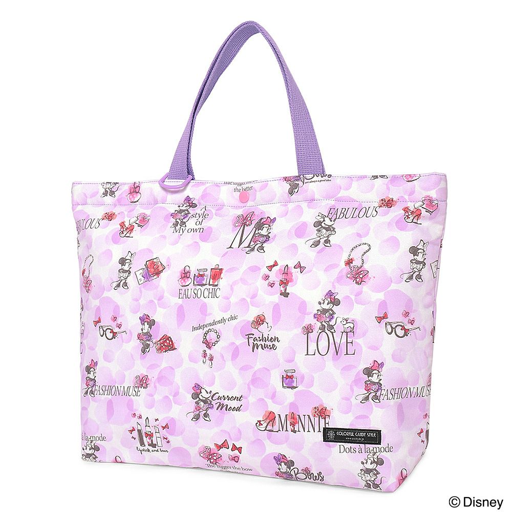 ディズニー マチ付きキルティングレッスンバッグ ループ付き Minnie Mouse Eau So Chic ミニーマウス レッスンバッグ 入園入学セット 通園バッグ 公式ストア Colorful Candy Style