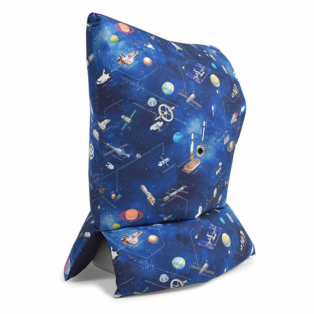 防災頭巾(椅子固定ゴム付き) 未来の惑星探査と宇宙船