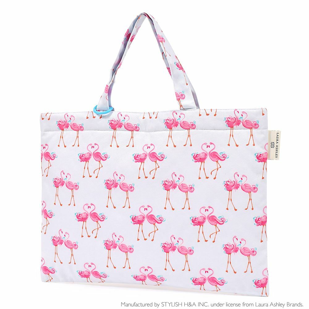 【入園入学グッズセール：30%OFF】 LAURA ASHLEY レッスンバッグ キルティング(ループ付き) Pretty Flamingo