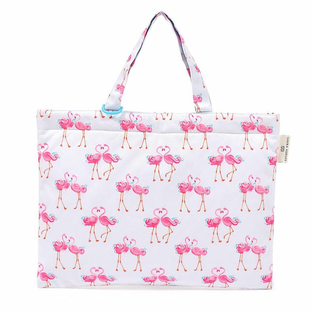 【入園入学グッズセール：30%OFF】 LAURA ASHLEY レッスンバッグ キルティング(ループ付き) Pretty Flamingo