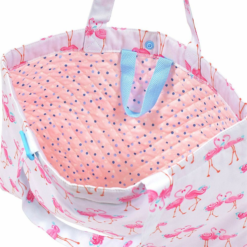 【入園入学グッズセール：30%OFF】 LAURA ASHLEY レッスンバッグ キルティング(ループ付き) Pretty Flamingo