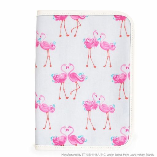 LAURA ASHLEY 母子手帳ケース(ファスナータイプ) Pretty Flamingo